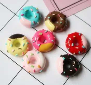 

Donut Theme Resin Accessories Mobile Phone Shell DIY Material Refrigerator Stickers Home Decoration Accessories