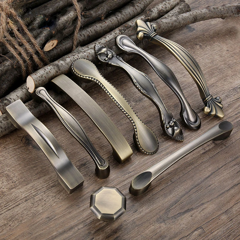 Metal Drawer Pulls Antique Door Handles and Knobs Vintage Kitchen Cabinet Handles Furniture Handles Bronze