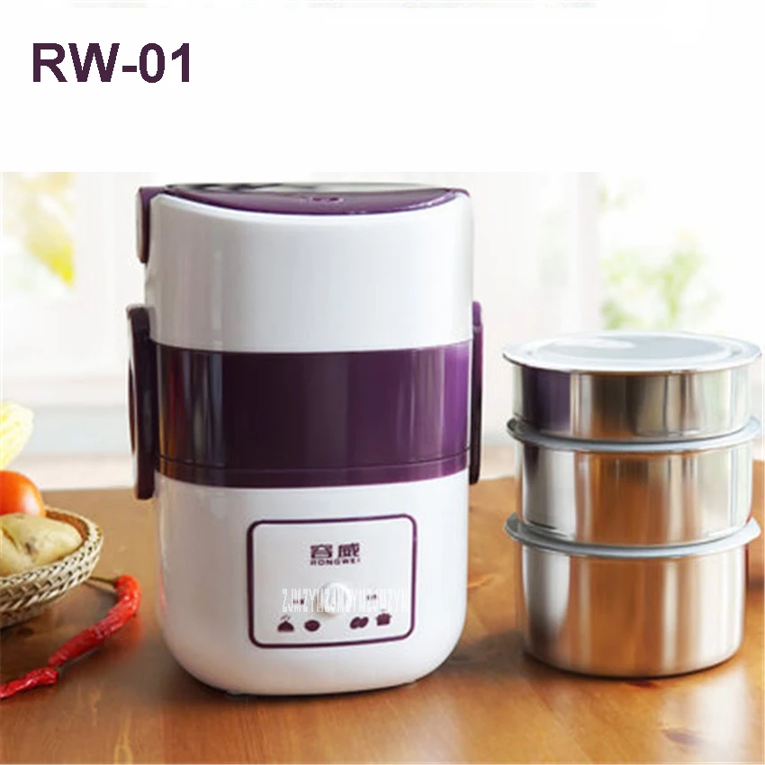 RW-01 220V/250W Electric Food Steamer Multifunctional Household Three Layers 304 Stainless Steel Split Hot Pot Mini Steamer 1.9L free shipping split hot pot household multipurpose 4l multi cookers