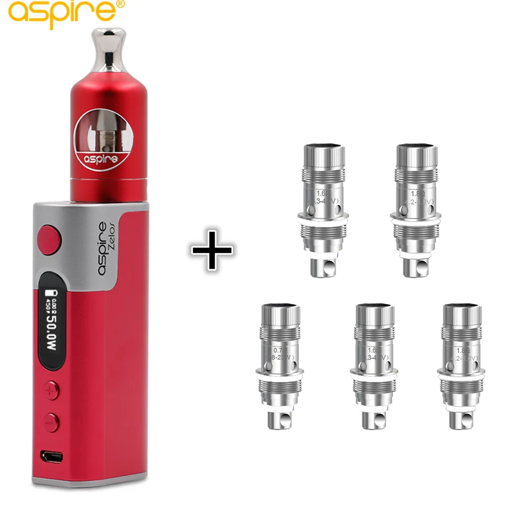 Aspire Zelos 50 Вт набор с Nautilus 2 баком и zelos мод 22 мм Диаметр рот к легкому атомайзер 2500