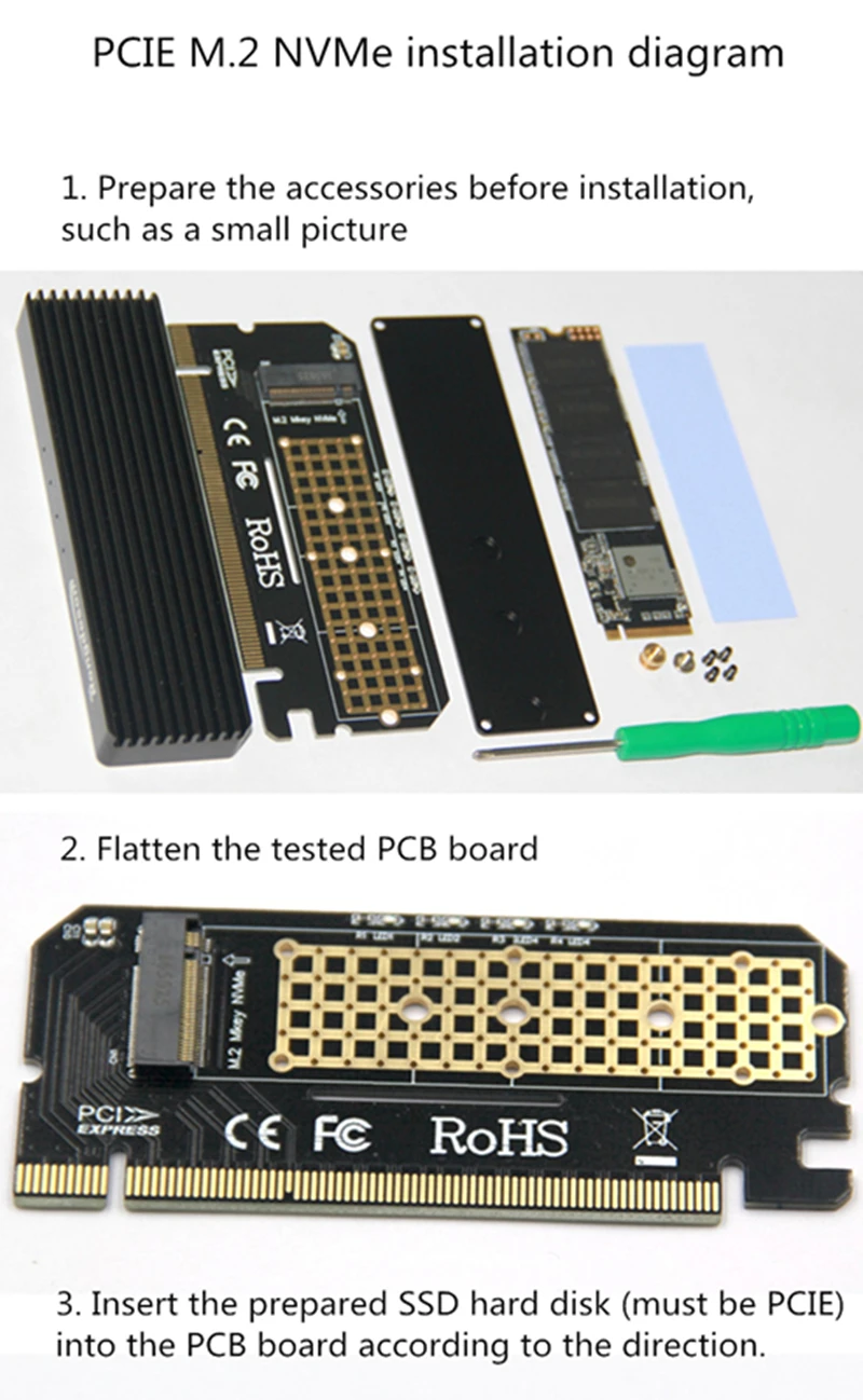 Новый M.2 Накопитель SSD с протоколом NVME к PCI Express 3,0x4 твердотельный накопитель адаптер карта X16 карта расширения полная скорость MKEY Бесплатная