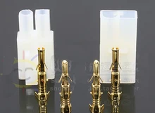 5 Par de Conectores para la manía del modelo, conexiones de la batería, chapado en Oro 7U