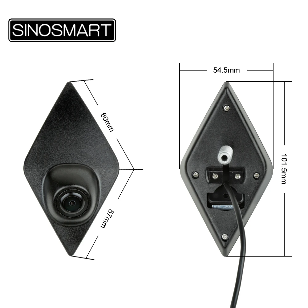 SINOSMART Горячая HD Вид спереди автомобильная парковочная камера для Renault Koleos /Kadjar установка в автомобиль логотип