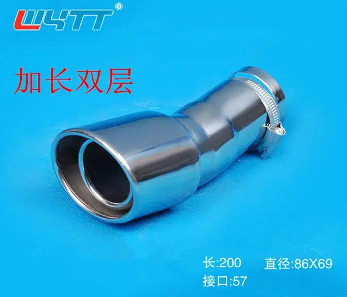 

car-styling case For peugeot 2008 2014 2015 2016 outlet Burn Tip Stainless Exhaust Muffler fits Car styling