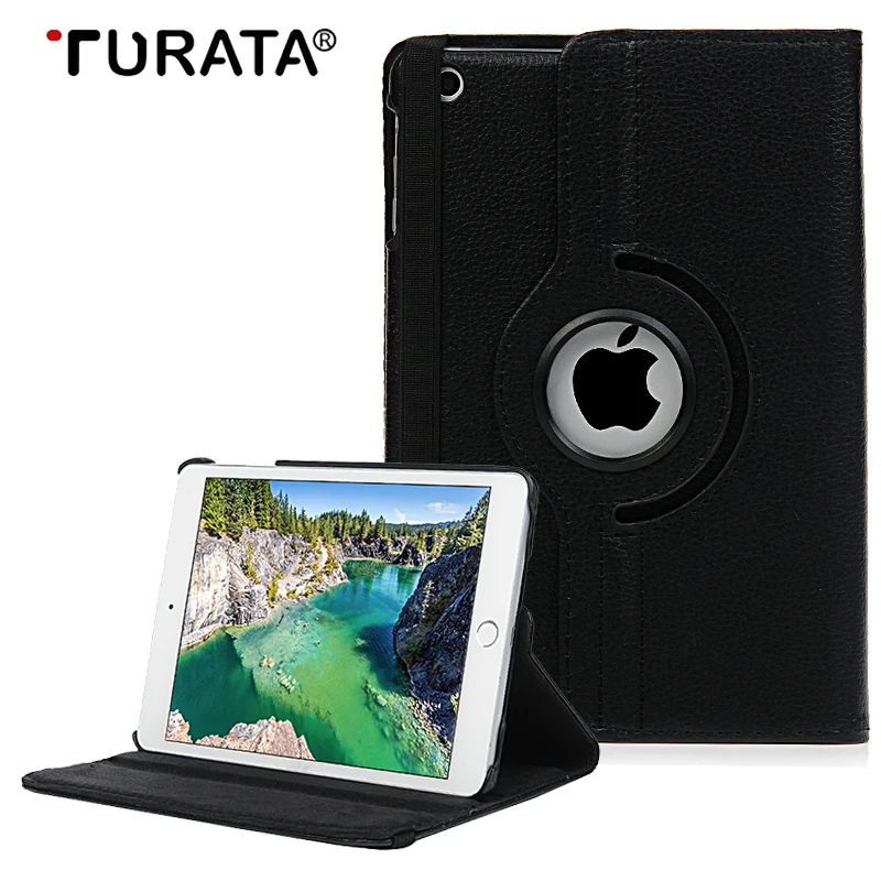360 градусов Поворот Флип Кожа PU Смарт чехол для IPAD mini 1 2 3 Ultra Slim Tri-fold магнитная