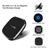 10W Qi car wireless charger fast Nillkin 2 in 1 Magnetic Vehicle Mount Phone Holder Pad For iPhone X/8+ For Samsung S10/Note 10 ► Photo 3/6