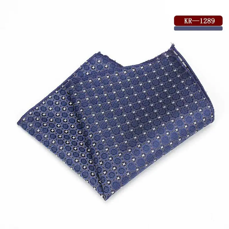 SFKR 1289 KR1273-1292 Роскошные Для мужчин полиэстер шелк модный мужской Карманный платок квадратный Винтаж горошек платки Свадебная вечеринка полотенце для сундуков 22*22 см - Цвет: SFKR 1289