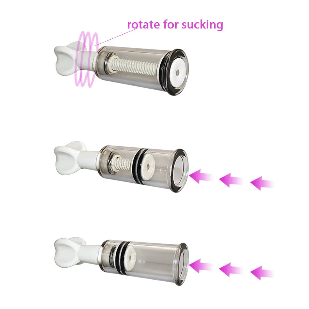 3 Sizes Nipple Clamps Clip Female Breast Clip Massage Nipple Enhancement Vacuum Sucker pump Toys For Massage Sex Toy For Couple