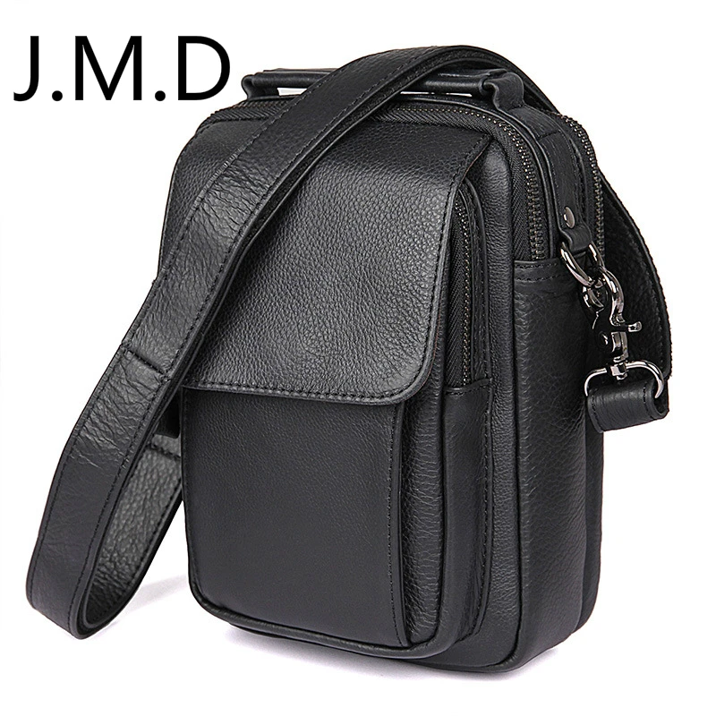 

J.M.D 2018 New Men's Leather Shoulder Messenger Bag Simple Leisure Handbags 1032