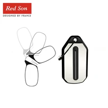 Красный сын клип нос мини очки для чтения мужские складные очки для чтения женские легко носить с собой с брелок чехол