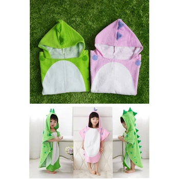 

Children Bath Towel Cute Cartoon hooded Cloak indoor Towel With Paw Dinosaur Hooded Ponchos for Boys Girls Soft Towel