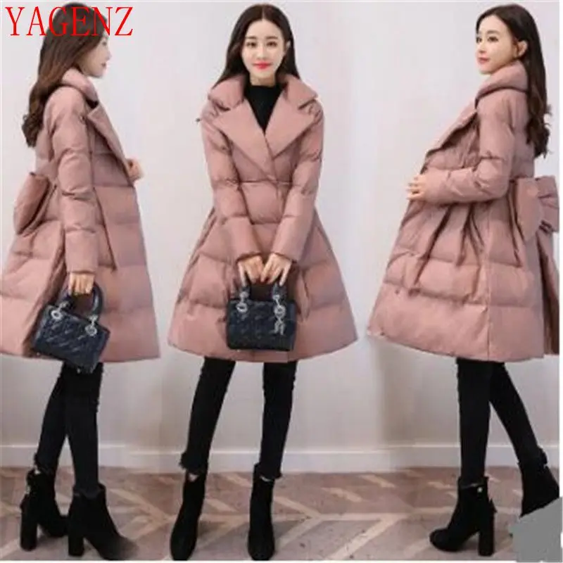 

Female basic coat Upscale Women Winter jacket coat New product Korea Down jacket coat Large size Thickening Elegant Cotton 895