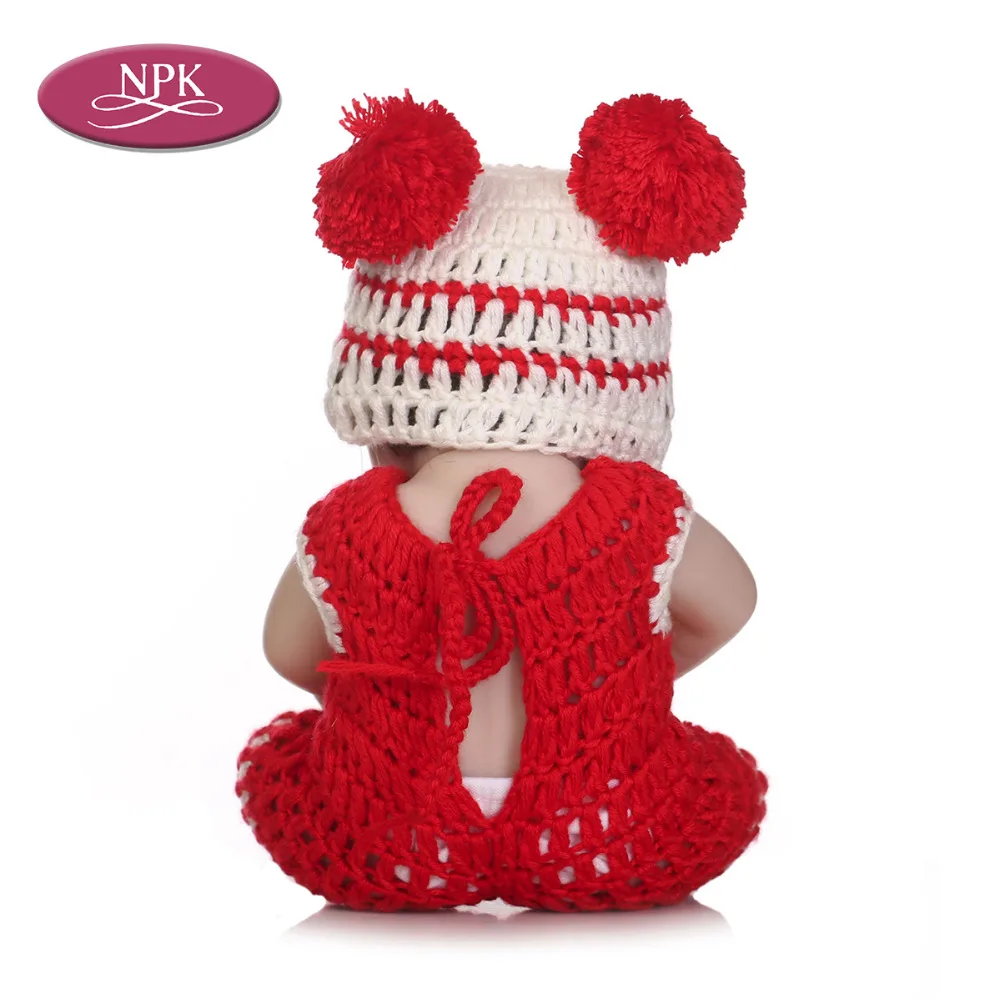 NPK 27CM MINI Baby Reborn Girl Doll Full SIlicone Vinyl Body Bathe Toys For Newborn Babies Toddler Child Best Gift 2018 Newest (5)