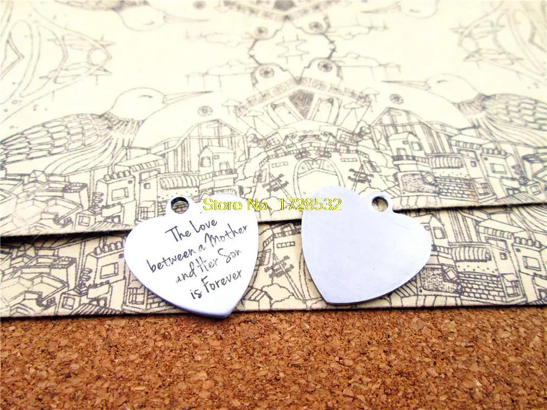 

Подвески из нержавеющей стали в виде сердца «надпись «love son» с одной стороны, 20 шт.-20 мм, «сделай сам»