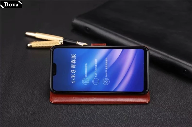 Держатель для карт, чехол для Xiaomi Mi 8 Lite, pu кожаный чехол, кошелек, откидная крышка, защитный чехол для телефона, для Xiaomi Mi 8 Lite