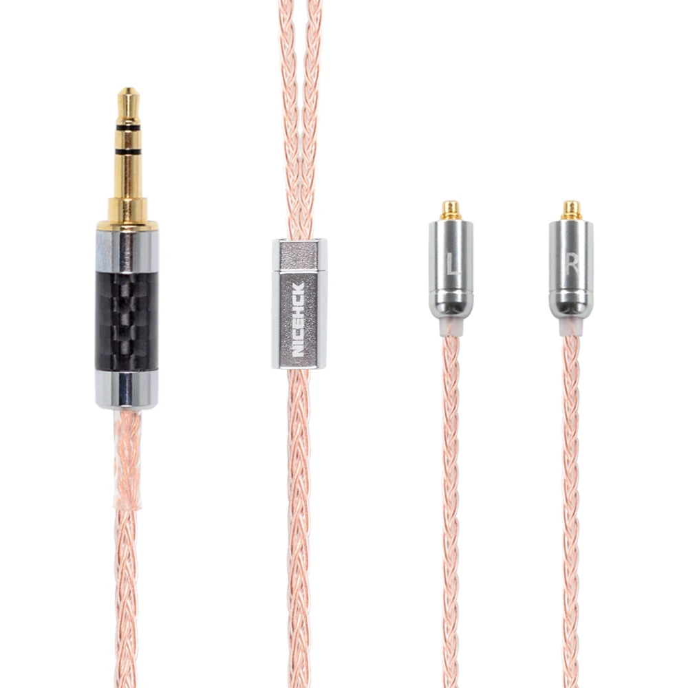 Nicehck MMCX/2Pin разъем 4 4/3 5/2 5 мм сбалансированный 8 ядро чистый Медь кабель для SE846