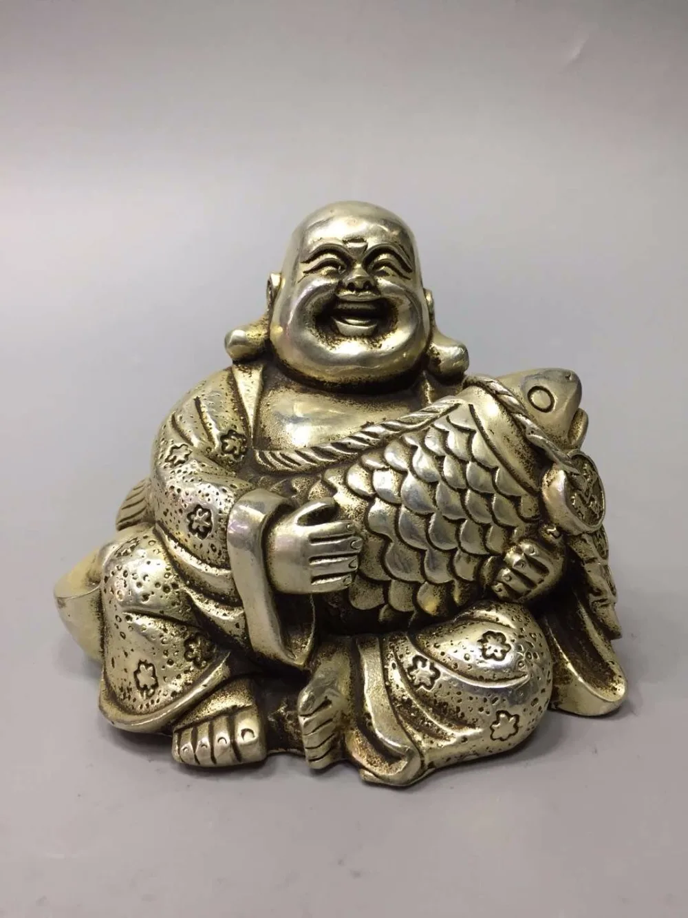 

Collection tibet silver Fish Buddha statue,Home/office desk decoration sculpture Metal crafts