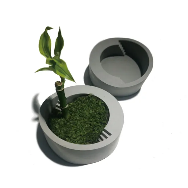 Buy decorative Concrete Pot Molds Flower pot craft silicone molds concrete