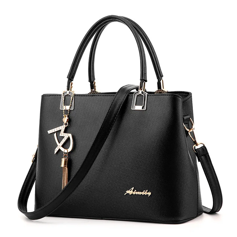 YINGPEI женские сумки, модные винтажные дизайнерские сумки-мессенджеры из искусственной кожи, высокое качество, повседневные сумки на плечо с верхней ручкой - Цвет: Черный