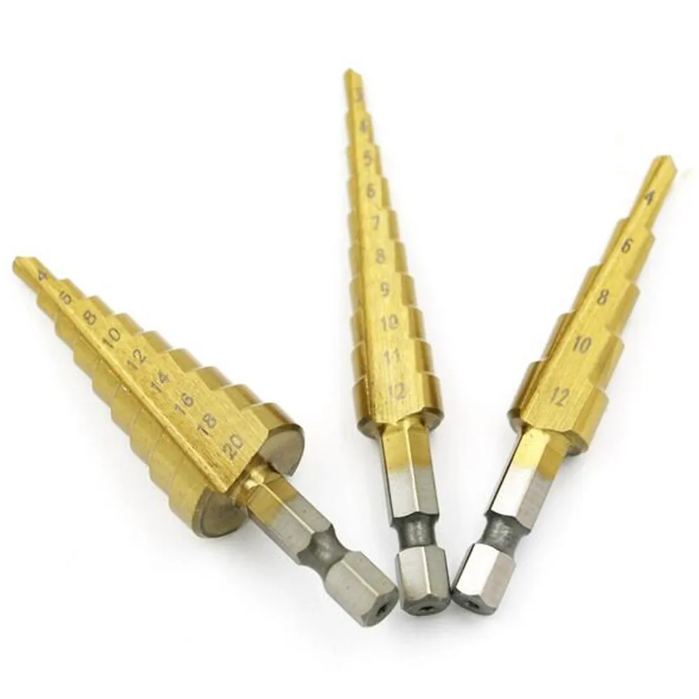 3pcs small step drill bit for metal ferramenta high speed steel metal