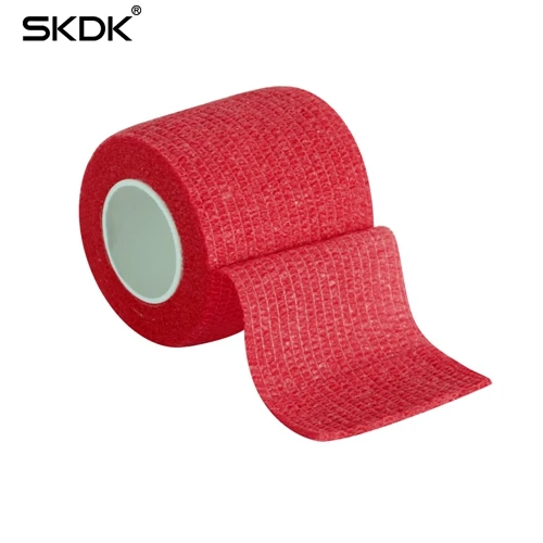 SKDK поддержка колена красочные спортивные эластопласт колено артроз протектор Спортивная кинезиологическая эластичная повязка самообёрточная лента лодыжки - Цвет: Красный