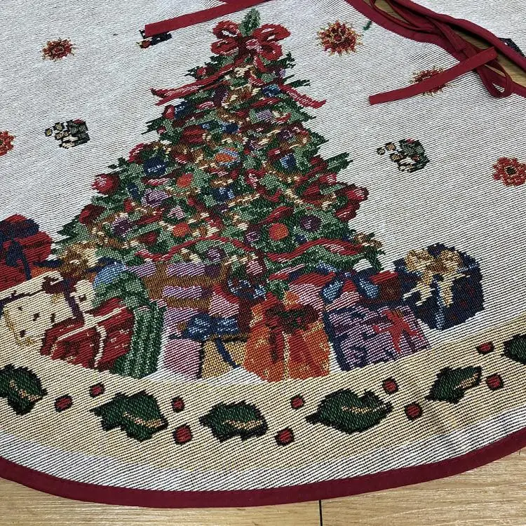 Рождество Dec утолщенная Рождественская елка Снеговик дерево юбка круглая база фартук жаккард полиэстер юбка FG1128