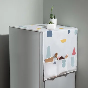 

Freezer Dust Covers Waterproof Refrigerator Dust Cover Household Freezer Top Bag Fridge Storage Bag Refrigerator Organizer