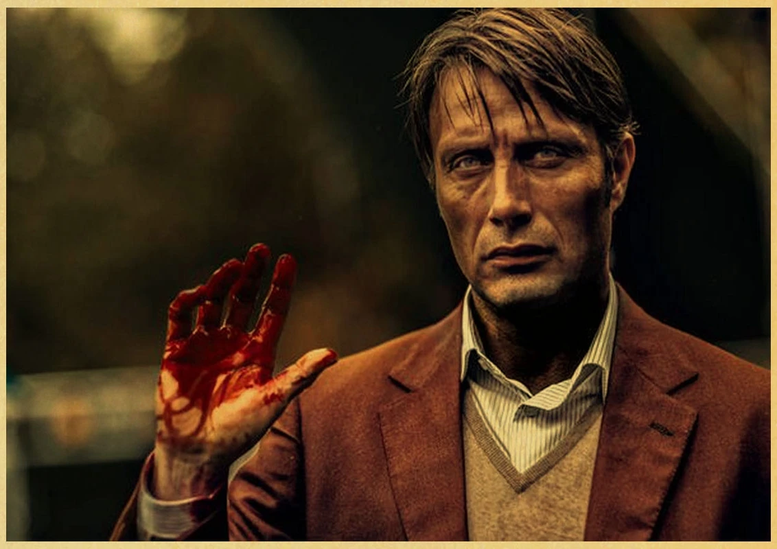 Tv sereies Hannibal Mads Mikkelsen ретро постер ВИНТАЖНЫЙ ПЛАКАТ настенный Декор для дома бара кафе для Хэллоуина Декор