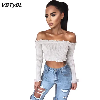 

VBTyBL Women Fashion Causal Summer Tube Top 2020 Ladies Slim Sexy Crop Top Long Sleeve Halter Tops Ladies Strapless Tube Tops