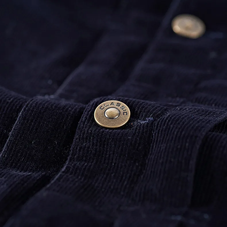 Весна осень Новая повседневная Вельветовая мужская куртка с несколькими карманами однотонная мужская куртка с отложным воротником пальто M-4XL