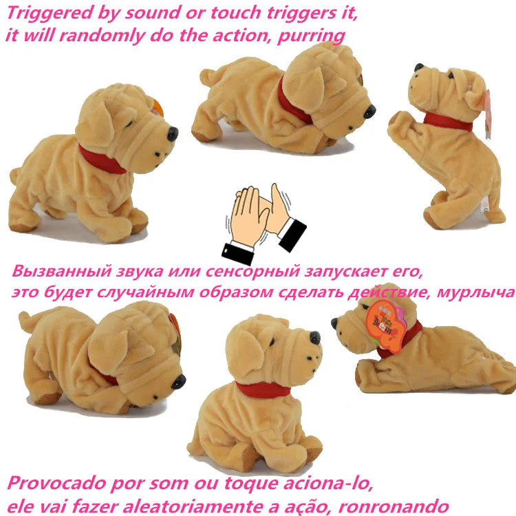 Звук управления электронные игрушки акустическая собака голос по уходу за детьми робот робот игрушки собак плюшевые хаски подарок для детей игрушки для детей