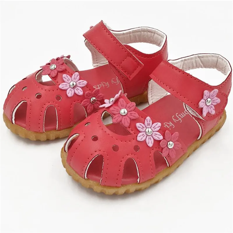 Детские модные повседневные Летние цветок мягкая подошва обувь для девочек противоскользящие кроватки обувь PU ЛИТЕР резиновая PYMAY10