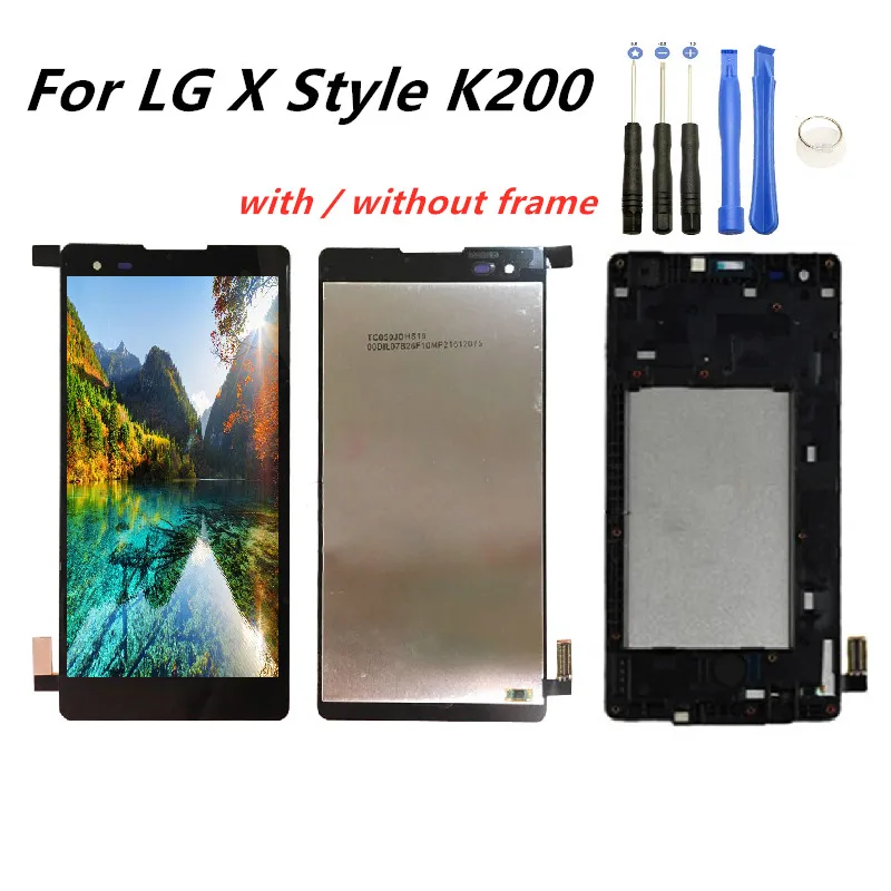 High Qaulity For LG X Style K200 K200DS K200F F740 LS676 LCD Display Touch Screen Digitizer Assembly with Bezel Frame | Мобильные
