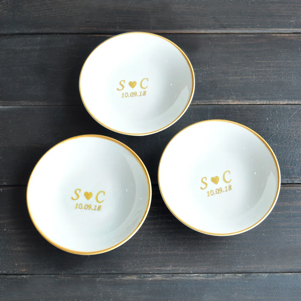 Индивидуальный держатель свадебного кольца, индивидуальные инициалы и ...