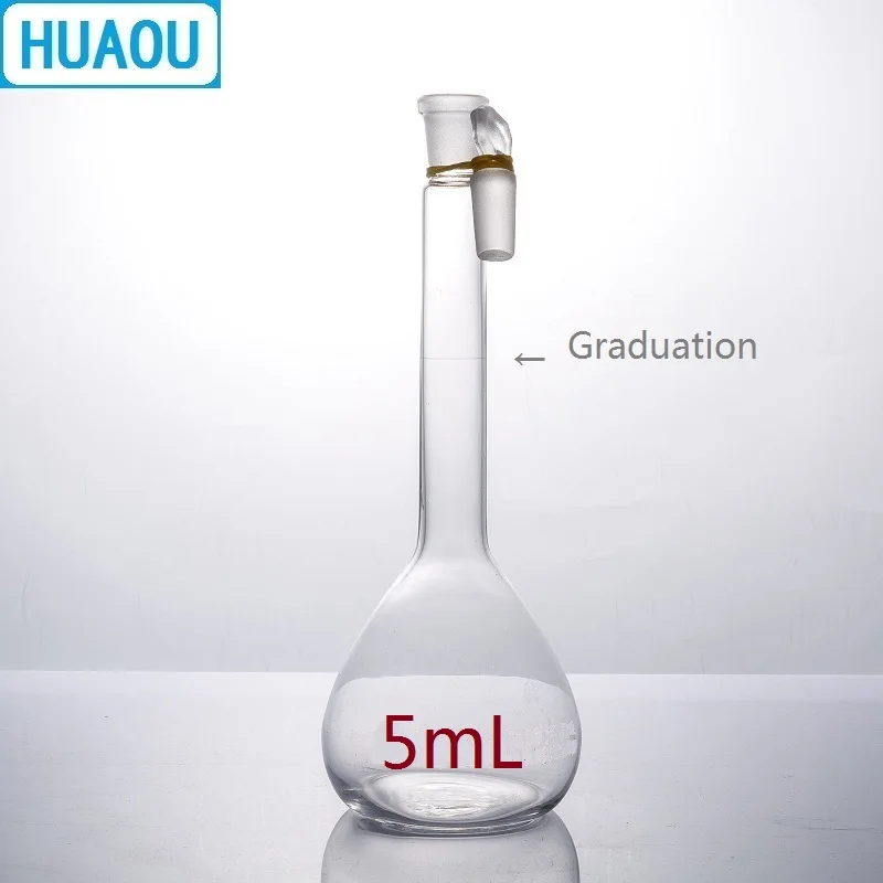 Huaou 5ml Volumetric Flask Class A Neutral Glass With One Graduation Mark And Glass Stopper Laboratory Chemistry Equipment Flask Aliexpress