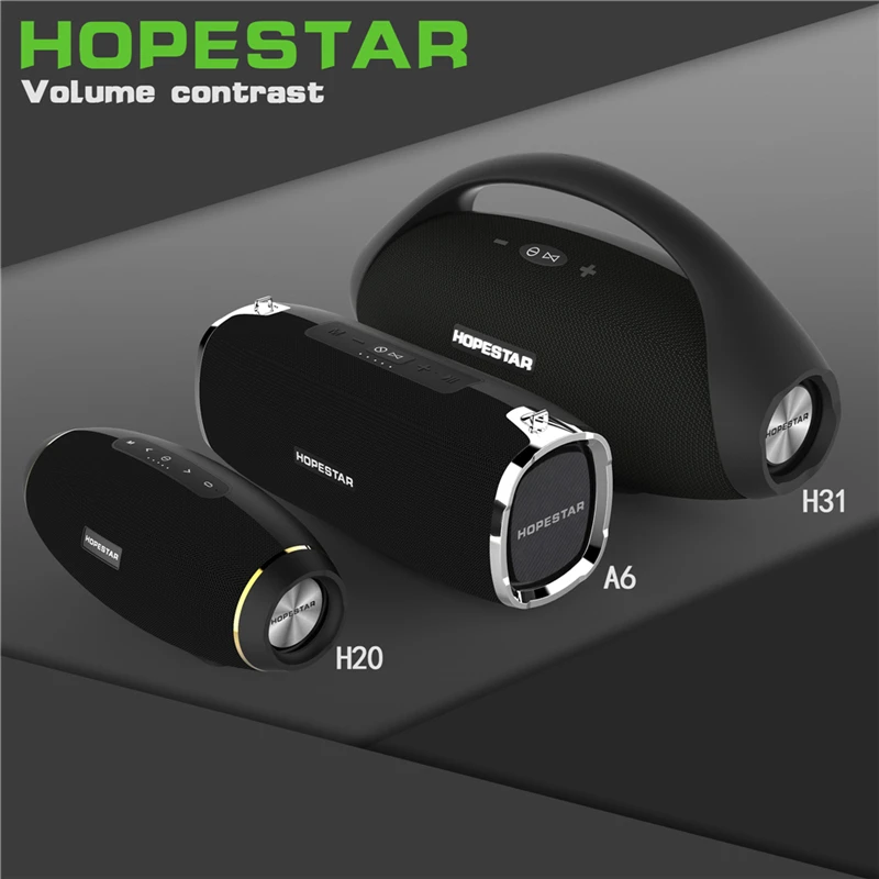 HOPESTAR H31 тяжелый бас большой мощности 32 Вт Bluetooth динамик стерео Саундбар бас беспроводной динамик сабвуфер TF USB портативный