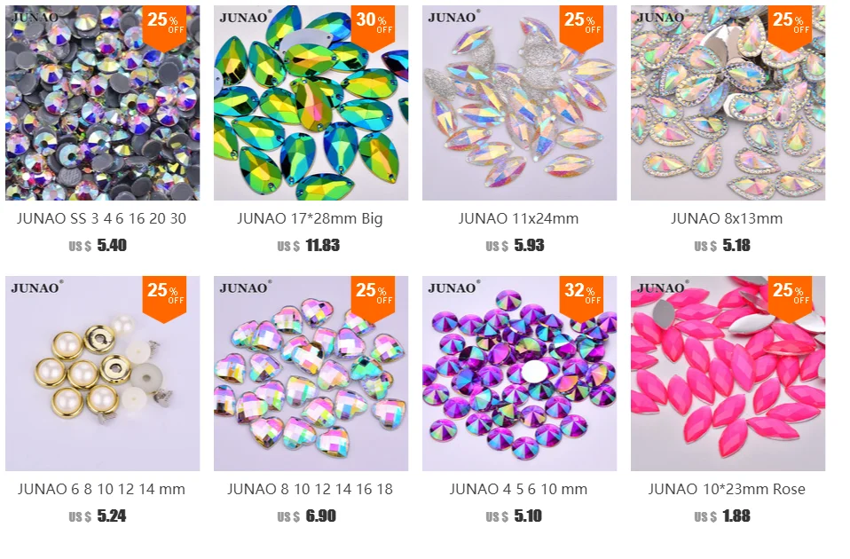 JUNAO, 8*10 мм, белый, бежевый цвет, Пришивные овальные полужемчужные стразы, бусины с плоской задней стороной, хрустальные камни, швейная аппликация из страз для платья своими руками