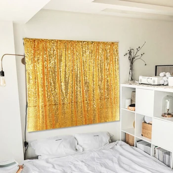 

Shimmer Sequin Fabric Wall Wedding Background Restaurant Curtain Photo Backdrop For Marriage Photography Christmas Party Decor