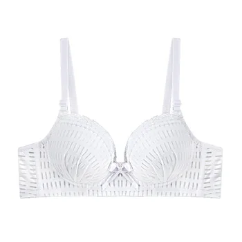 

PAERLAN New women's underwear bow sexy prone bra comfortable bra adjustable deep V underwear
