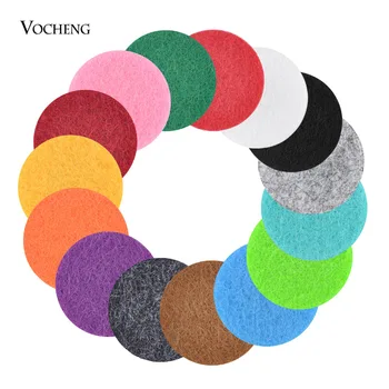 

10pcs/lot Colorful Oil Pad 22 mm Felt Pads for 30mm Perfume Locket Essential Oil Diffuser Locket Accessories 15 Colors VA-317*10