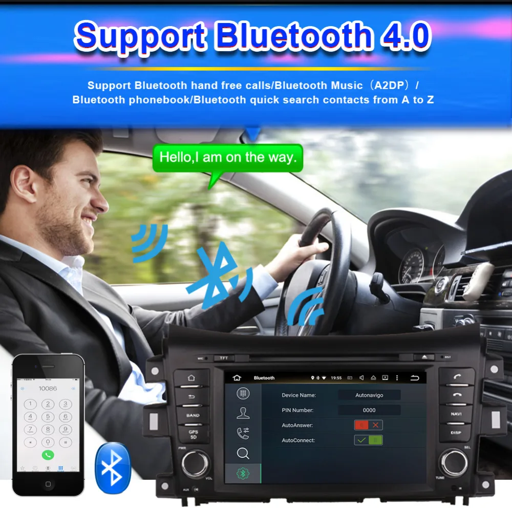 Best 4GB RAM Android 9.0 Octa Core Car PC GPS Radio Stereo with Bluetooth For Nissan Navara 2014-/Nissan NP300 Car Head Unit Wifi 5