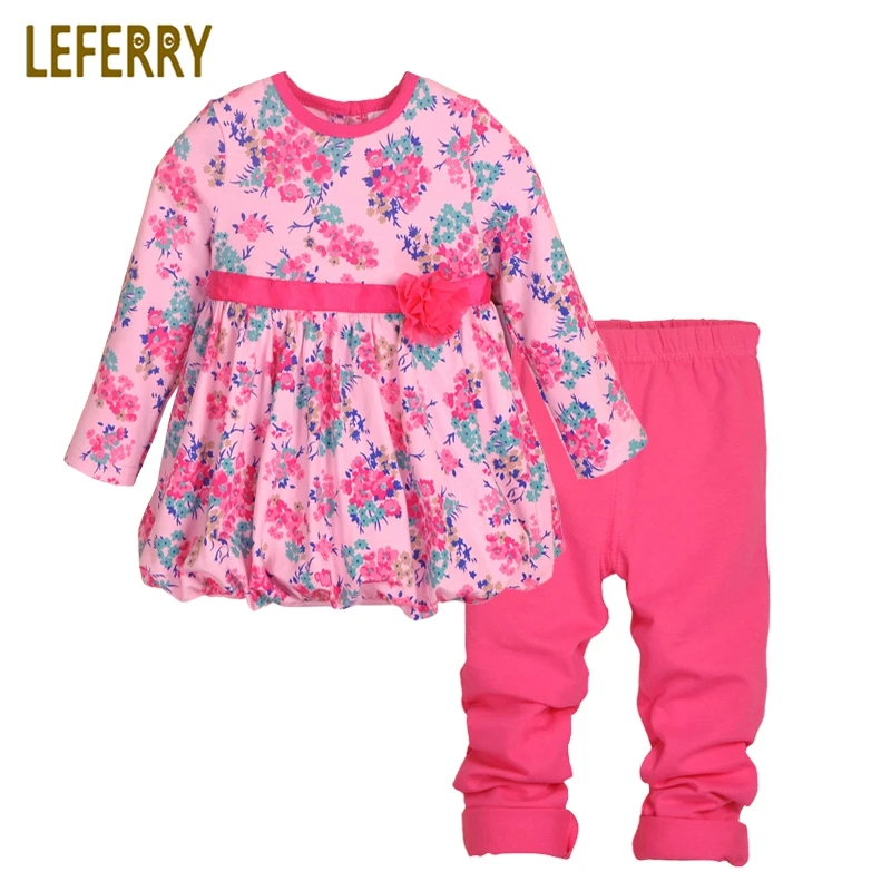 

2019 New Baby Girl Clothing Set Print Long Sleeve T Shirt + Legging Pants Baby Girls Clothes Newborns Infant Clothing Floral