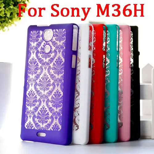 

Hot selling patterns printed Hollow Out Flower 6 Style hard Cases For Sony Xperia ZR M36h Case Cover For Sony ZR M36h Case T007