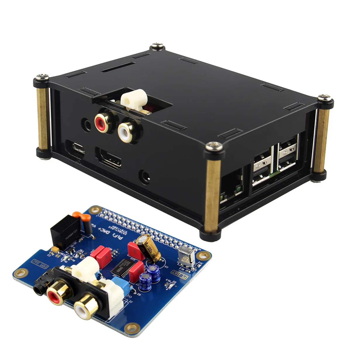 Leory PiFi HIFI Цифровой аудио ЦАП карты Pin доска с Чехол Volumio системы для Raspberry Pi 2 Модель