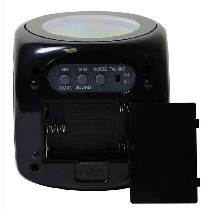 Проектор Будильник ночные огни многофункциональное цифровое Время Голосовая температура проекция на потолок настенный стол декор для спальни