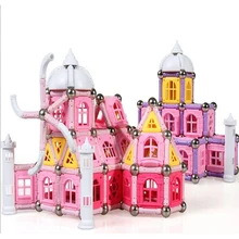 Высокое качество, дизайн замка, 526 шт., Детские магнитные автомобильные палочки для раннего развития, обучающий блок, фигурка, удивительный магнитный Набор