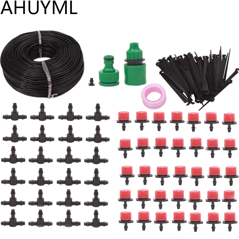 

20M Garden DIY Automatic Watering Micro Drip Irrigation System Garden Self Watering Kits with Adjustable Dripper Villa Watering