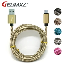 1M Nylon Cable cargador micro-USB para Chuwi Hi8 para Elephone P8 (2017) C1X... S7 Edición Especial S7 SE datos y sincronización Cables de carga