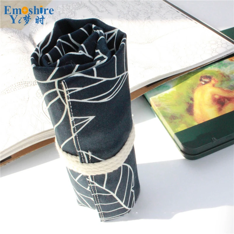 Emoshire Pencils cotton fabric blinds exclusive original color lead pencil large capacity hole pencil pencil bag (2)