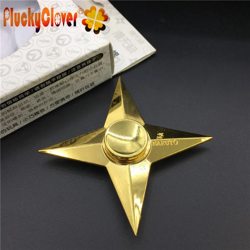 NARUTO Golden Triangle Diamond Tri-Spin Fidget Spinner Toy 